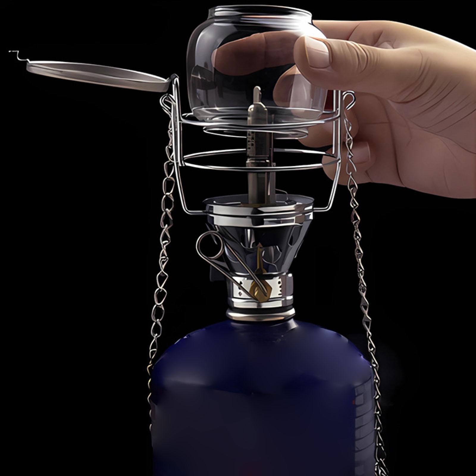 Gas Lantern Camping Lights Fuel Lamp Lighting Gear with Carry Case Outdoor Light Tent Lantern for Picnic Backpacking Travel Trekking