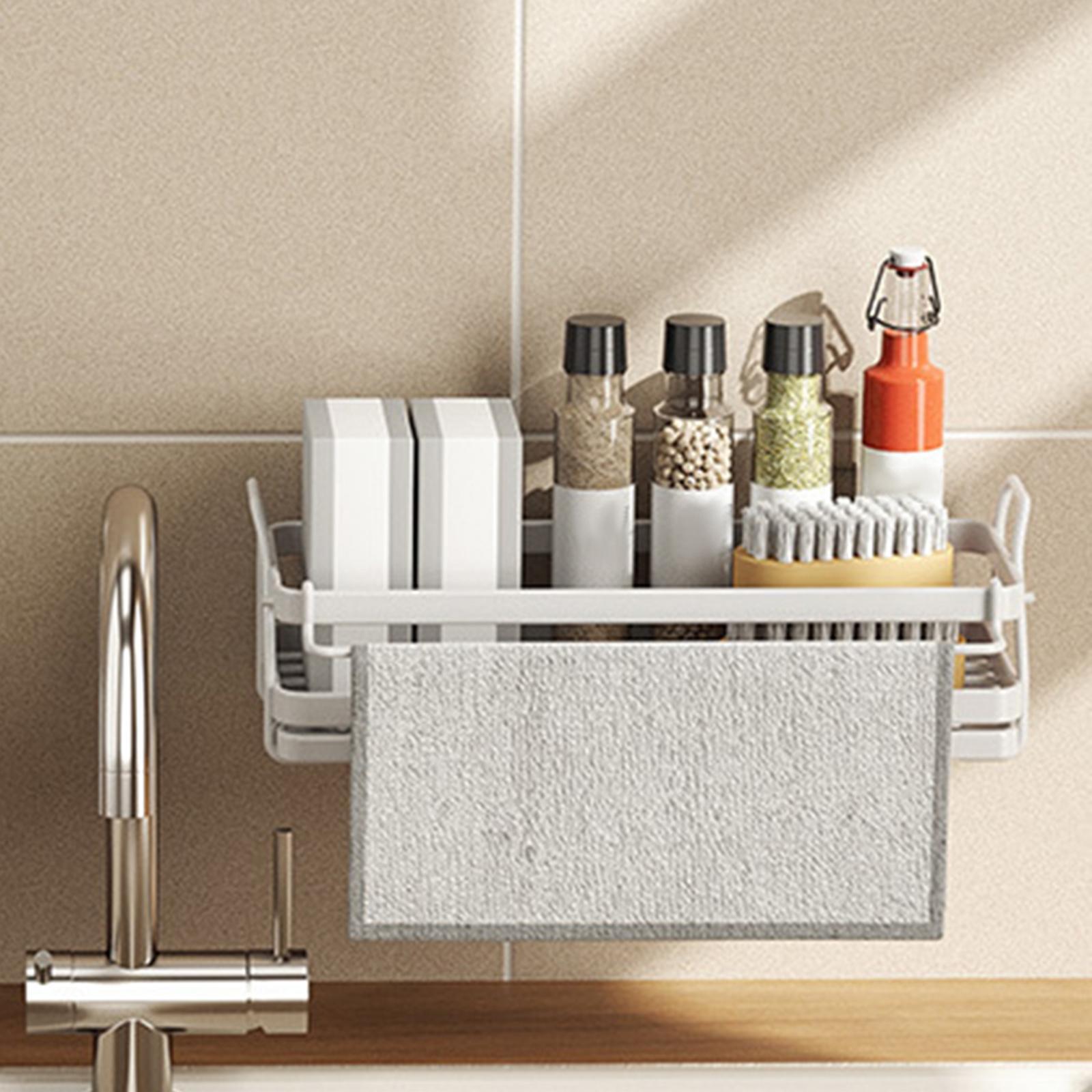 Dish Brush Soap Dispenser Holder,Soap Dispenser Caddy Organizer for Dish Cloth Dish Soap