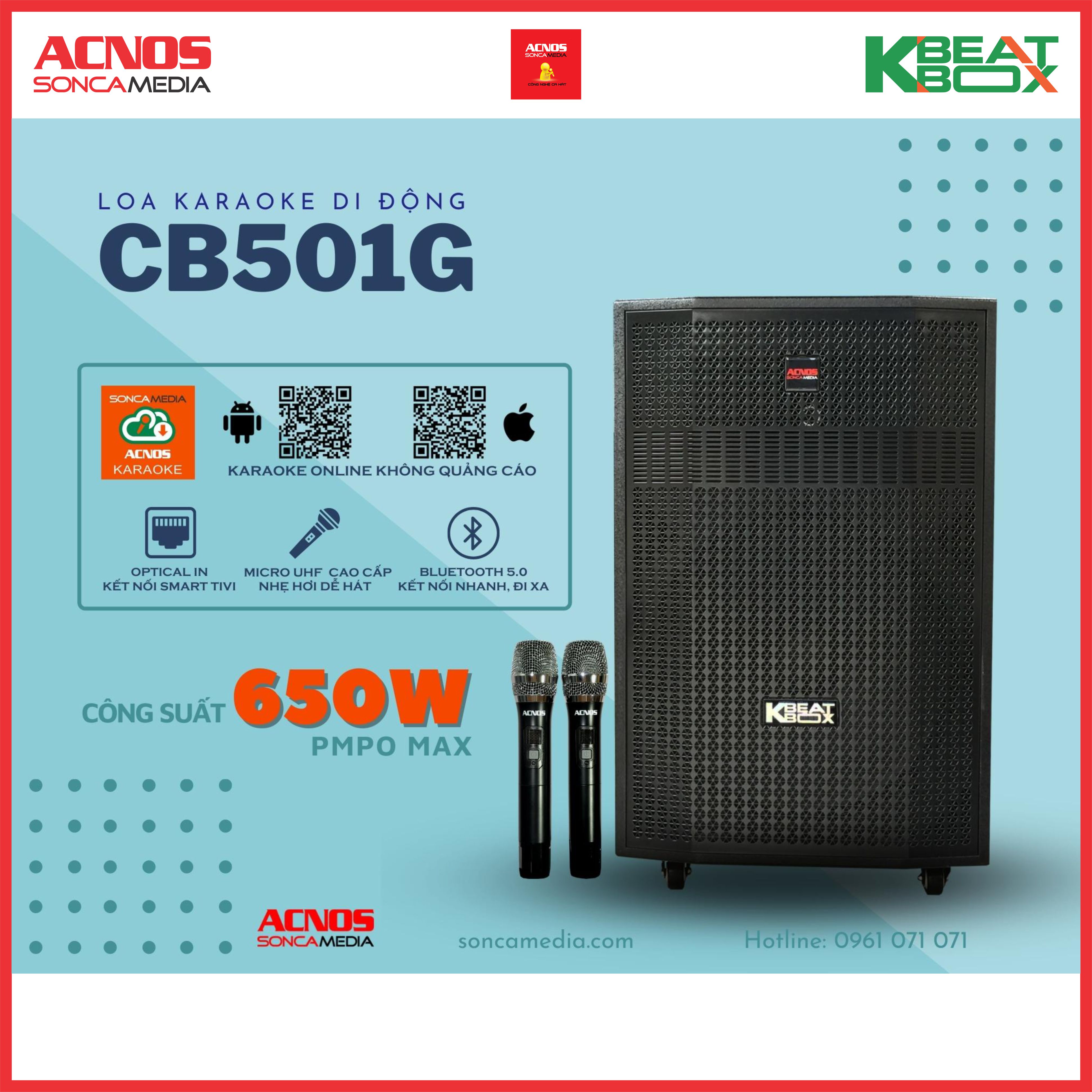 Dàn âm thanh di động ACNOS CB501G