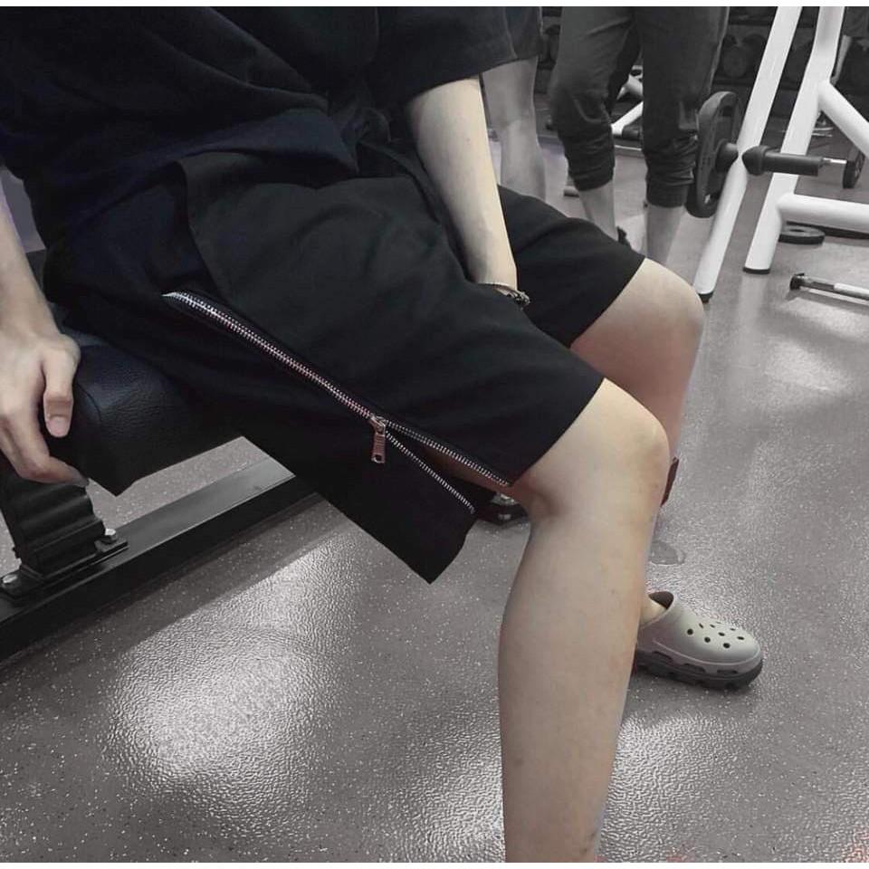 Short kaki zip 2 bên