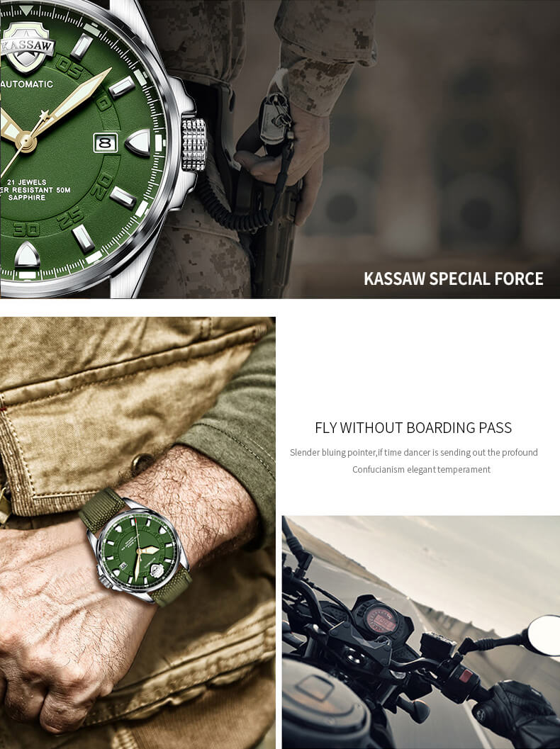 Đồng hồ nam quân đội chính hãng KASSAW S15008-1