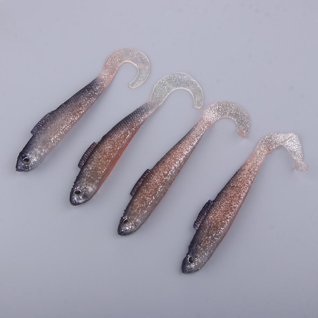 4pcs Soft Fishing Lure Baits Fishing Lure High Realistic Swimbaits
