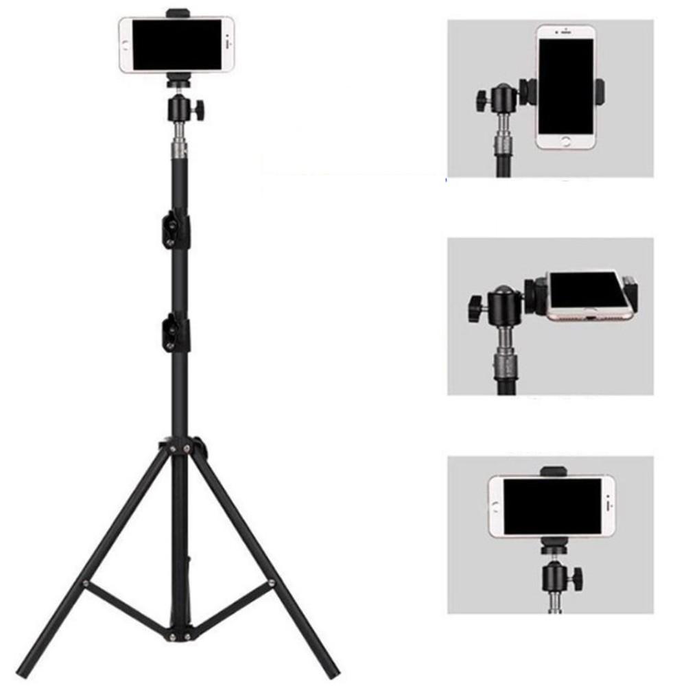 Bộ livestream, chân tripod tự sướng, quay titok dùng cho điện thoại và máy ảnh có remote bluetooth, đầu kẹp xoay 360 độ