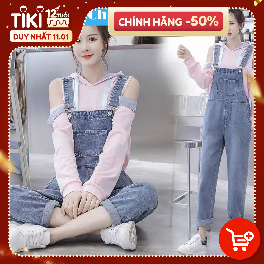 Yếm Jean Nữ Thương Hiệu Chandi, Yếm Nữ Quần cao cấp mẫu mới hot trend 2021 mã NT337