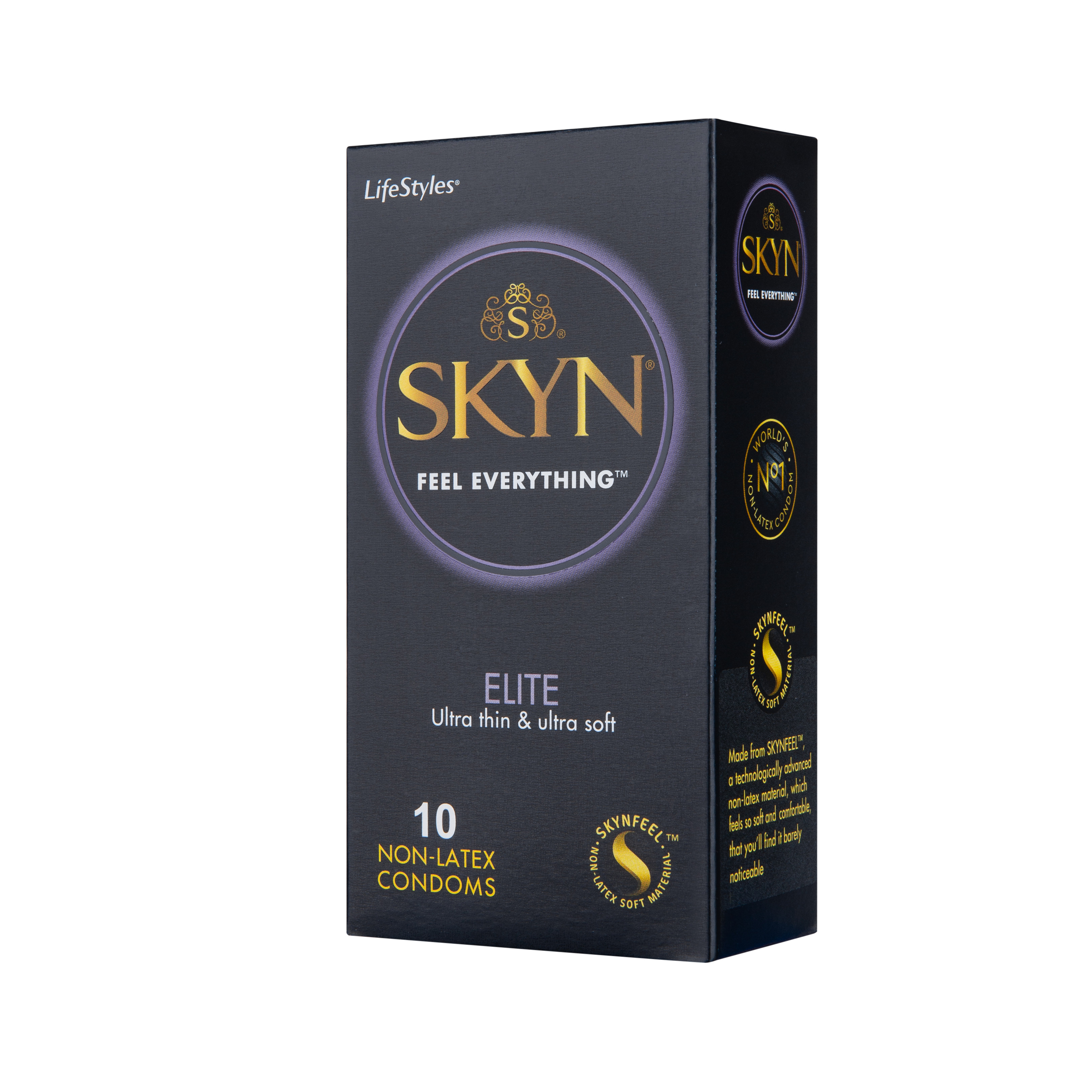 Bao cao su LifeStyles SKYN Elite Non-latex cao cấp siêu mỏng siêu mềm cảm giác chân thật không gây dị ứng không mùi cao su size 53mm - Hộp 10 bao - Xuất xứ Úc ( Hàng Chính Hãng )