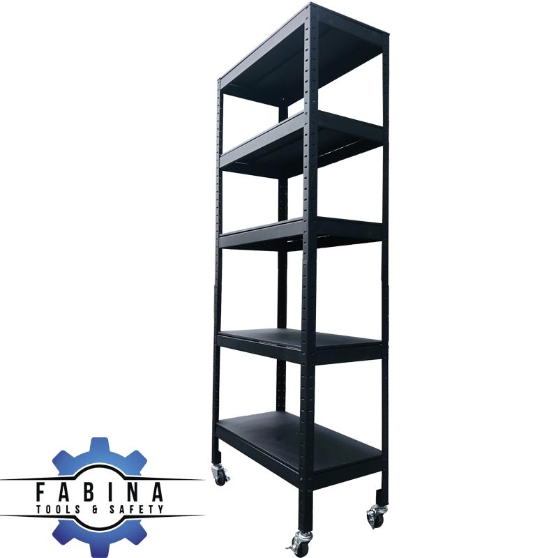 Kệ có bánh xe 5 tầng đa năng 81cm màu đen