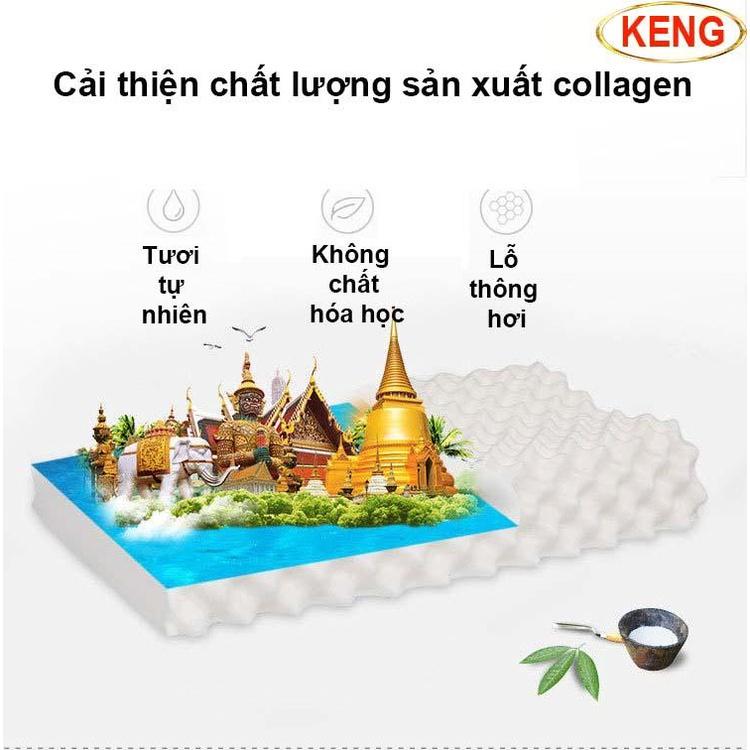 Gối cao du non cho người thoái hoá, Gối siêu mềm đàn hồi Kiosi K61 - Hàng chính hãng bảo hành 1 đổi 1 Mẫu mới 2021