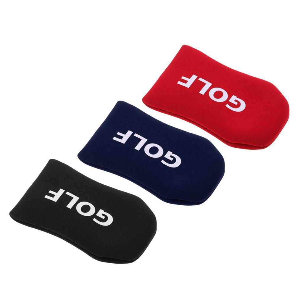 3-4pack Soft Comfortable Golf Mallet Head Cover Iron Protector Putter Cover Red