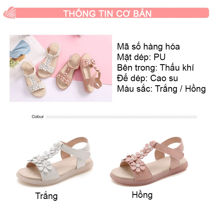 Dép quai hậu cho bé gái phong cách hiện đại hàn Quốc thiết kế rất tinh tế quai dép đàn hồi thời trang mã 8802