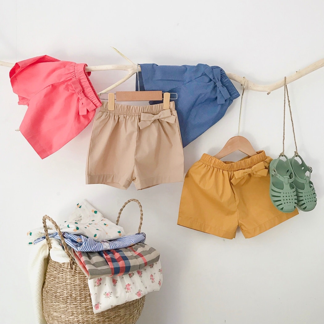 SÉT BỘ BÉ GÁI ÁO TAY BÈO QUẦN NƠ