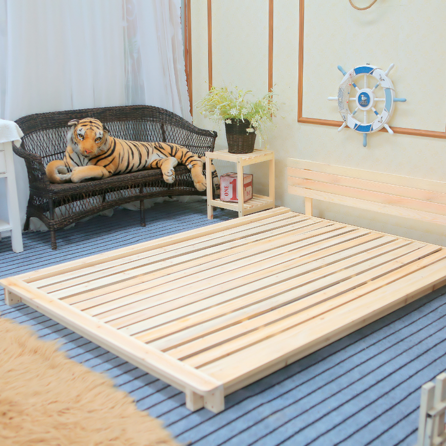 Giường ngủ gỗ CT02 Juno Sofa màu vàng nhạt