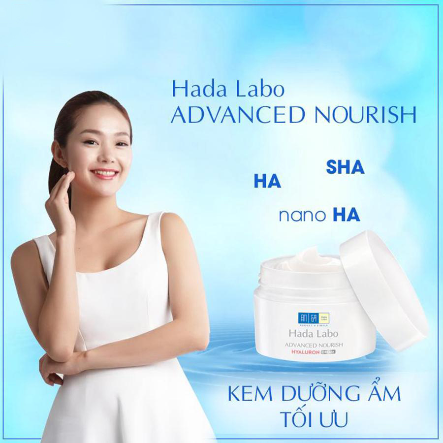 Kem dưỡng ẩm sáng mịn cho da dầu Hadalabo Advanced Nourish