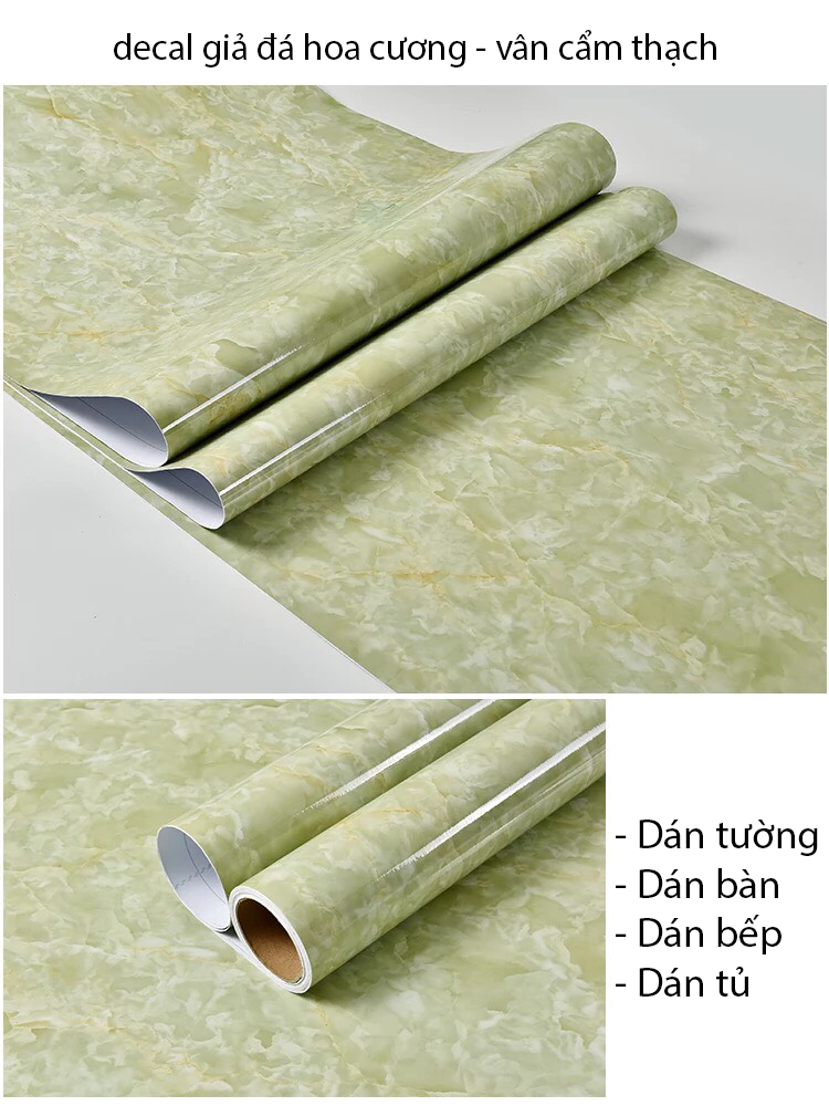 Combo 60cm x 5 mét Decal Vân Đá Cẩm Thạch