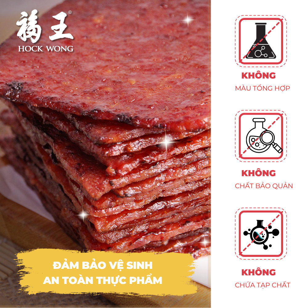 Bộ Ngũ Lộ Thần Tài 2D Bakkwa Thịt Heo Nướng Hock Wong - Đặc Sản Truyền Thống, Quà Tặng May Mắn