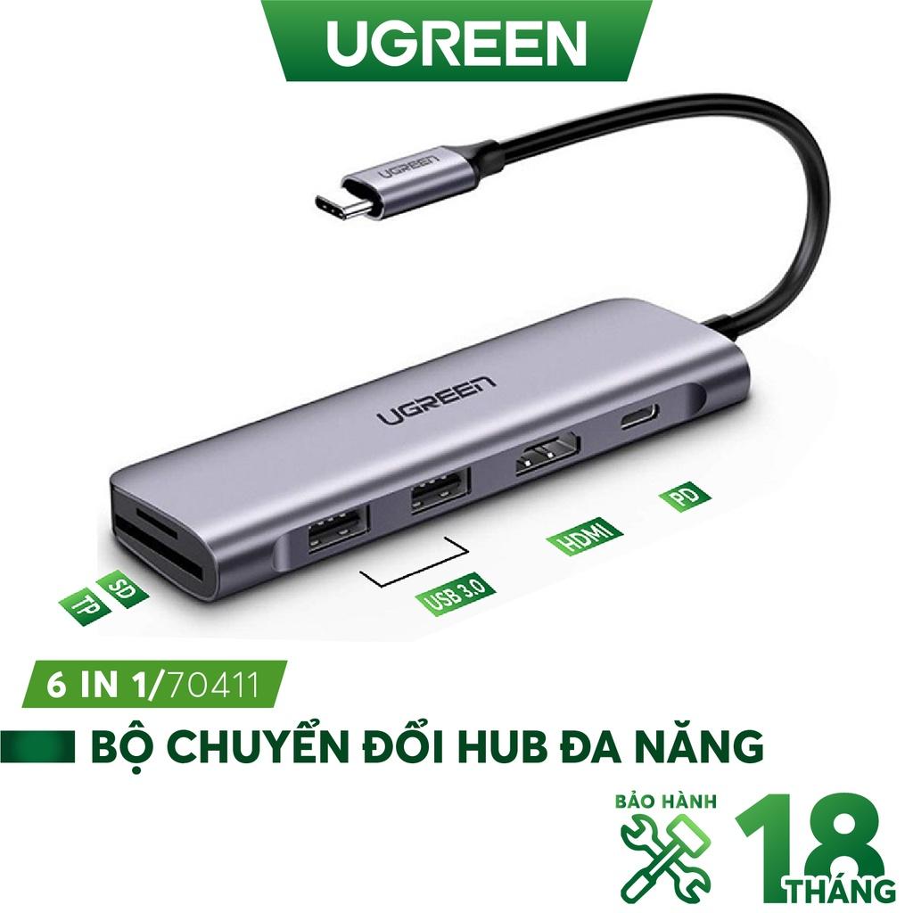 Bộ chuyển đổi đa năng UGREEN CM121 CM212 CM417 cho các thiết bị máy tính điện thoại hỗ trợ USB Type C - Hàng Chính Hãng - Bảo Hành 18 Tháng