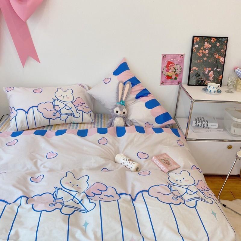 Set Cotton Living Hàng Nhập Khẩu Cao Cấp 4 Món Thỏ Mây