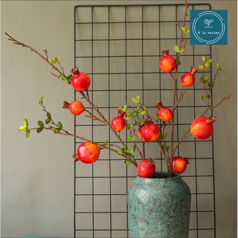 Cành lựu cảnh cao 96cm dùng trang trí nhà cửa tươi sáng mang lại nhiều may mắn