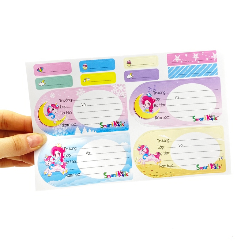 Hình ảnh Nhãn Vở Smart Kid Unicorn LB01 (20 Nhãn Vở)