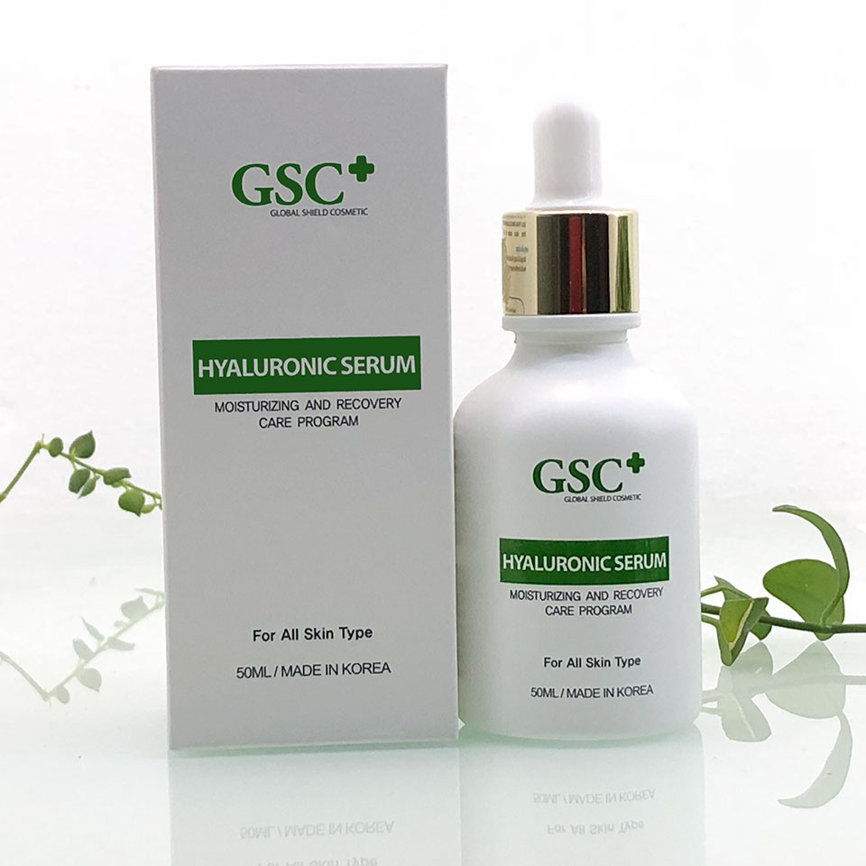 Tinh chất dưỡng ẩm GSC+ Hyaluronic Serum 50ml - tinh chất Hàn Quốc siêu cấp nước, dưỡng ẩm cho làn da, Giúp cho da của bạn luôn mịn màng, rạng ngời và căng bóng