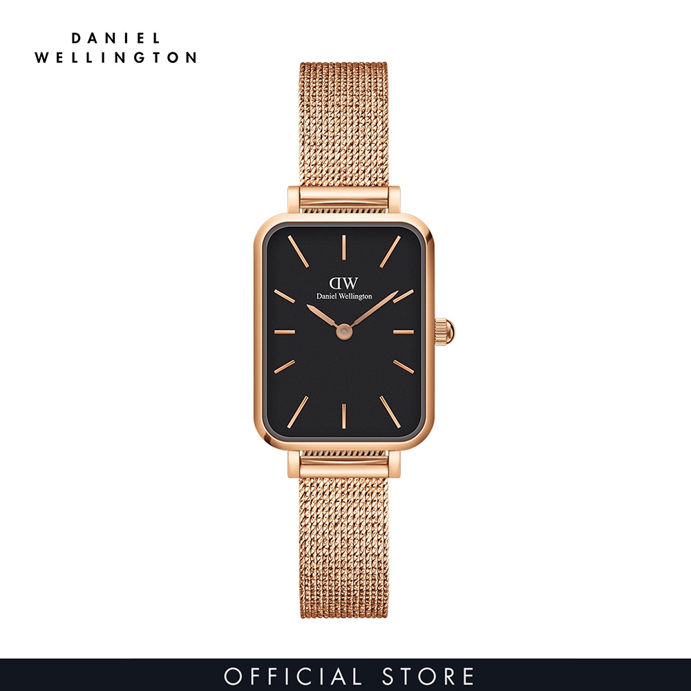 Combo Gift Nữ Daniel Wellington Đồng hồ Quadro Pressed Melrose DW00100432 + Vòng tay Classic Bracelet DW00400003