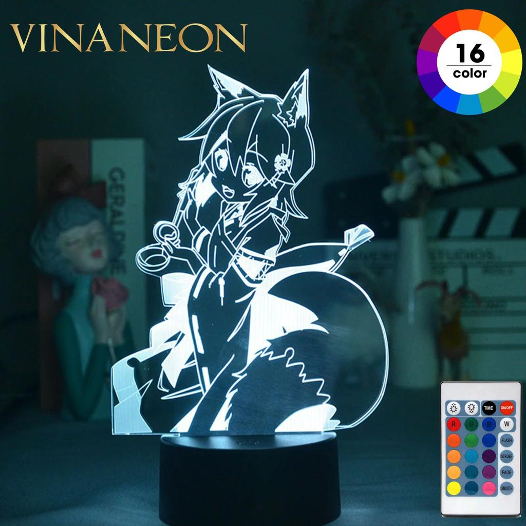 Đèn Led Trang Trí ️ Đèn Trang Trí Bàn Làm Việc Nhân Vật AHRI Đèn Neon Trang Trí Game