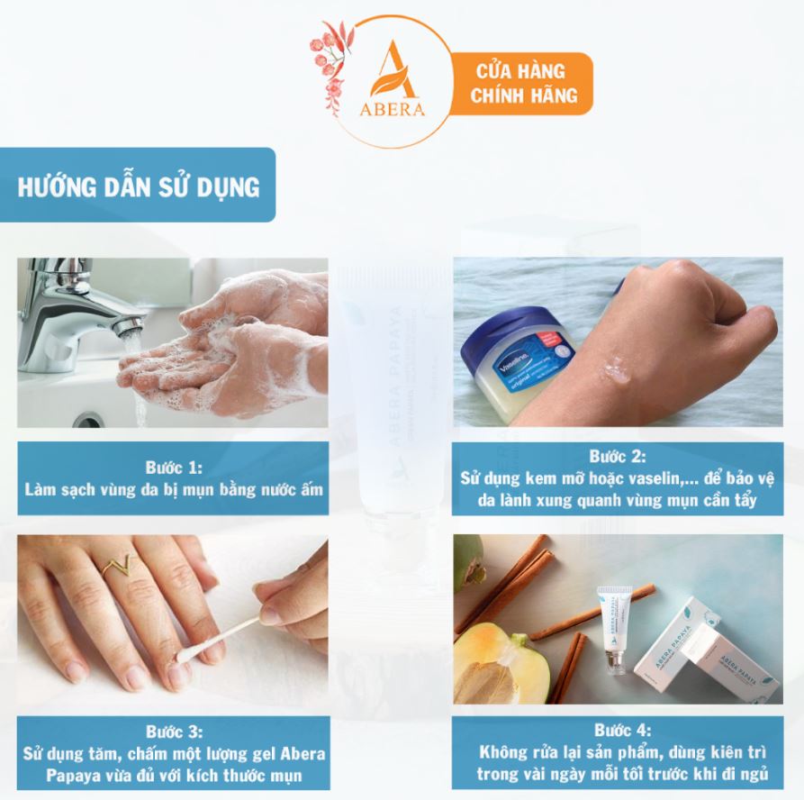 Tinh Chất Đu Đủ Xanh Abera Papaya 7ml - Tinh chất xử lý Mụn Cóc, Mụn Cơm,...