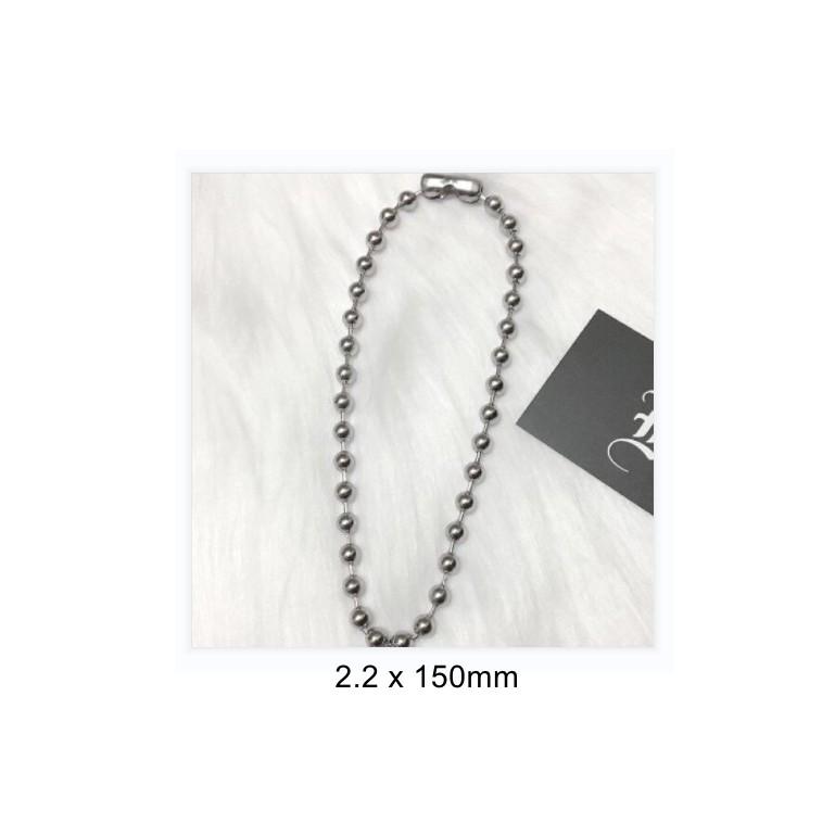 Dây chuyền bi 2.2 mm inox cao cấp không đen không gỉ độ bền cao theo thời gian