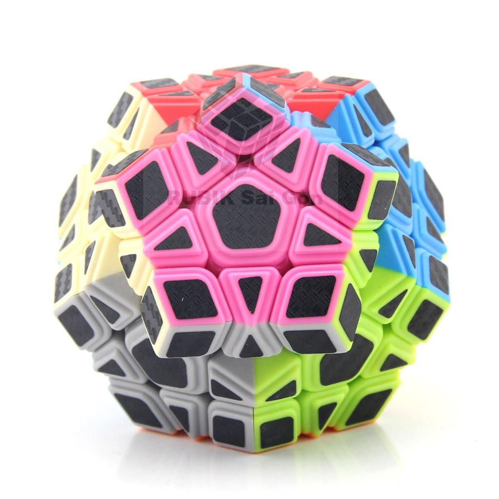 Khối Rubik Carbon Biến Thể 12 Mặt Megaminx - Rubic Ma Thuật Các Bon Biến Dạng - Ru Bíc Cacbon MoYu Meilong