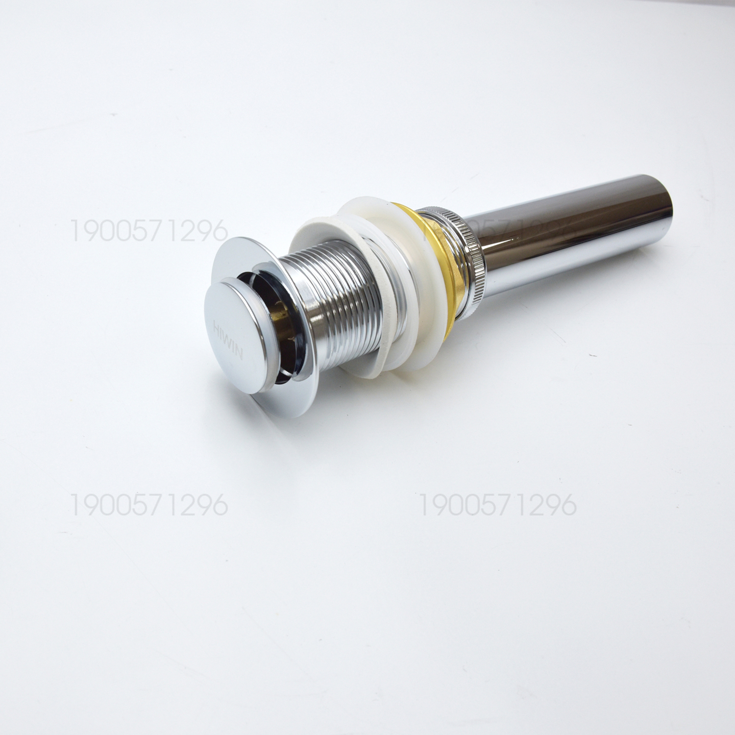 Bộ xả lavabo nắp nhấn đồng gương cao cấp sáng bóng Hiwin PG-1204