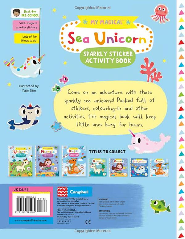 My Magical Sea Unicorn Sparkly Sticker Activity Book