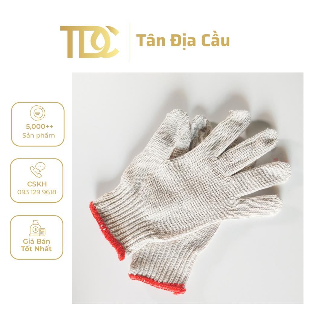 Găng Tay Bảo Hộ Sợi Len, Màu Kem 80g (1 Đôi / 5 Đôi), Chống Trầy Xước, Chống Trơn Trượt, Bảo Vệ Đôi Tay - Tandiacau