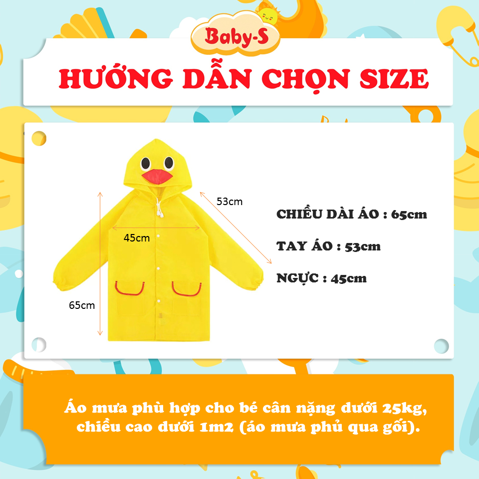 Áo mưa trẻ em xuất Nhật cho bé 2-7 tuổi chất poly dày dặn không thấm nước hình thú vui nhộn đủ màu sắc xinh xắn – AM001