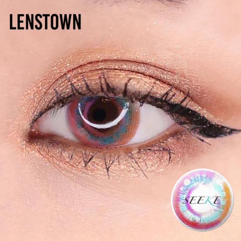 Luna Prism Pink 0 độ Kính Áp Tròng FAIRY SHOP CONTACT LENS màu hồng