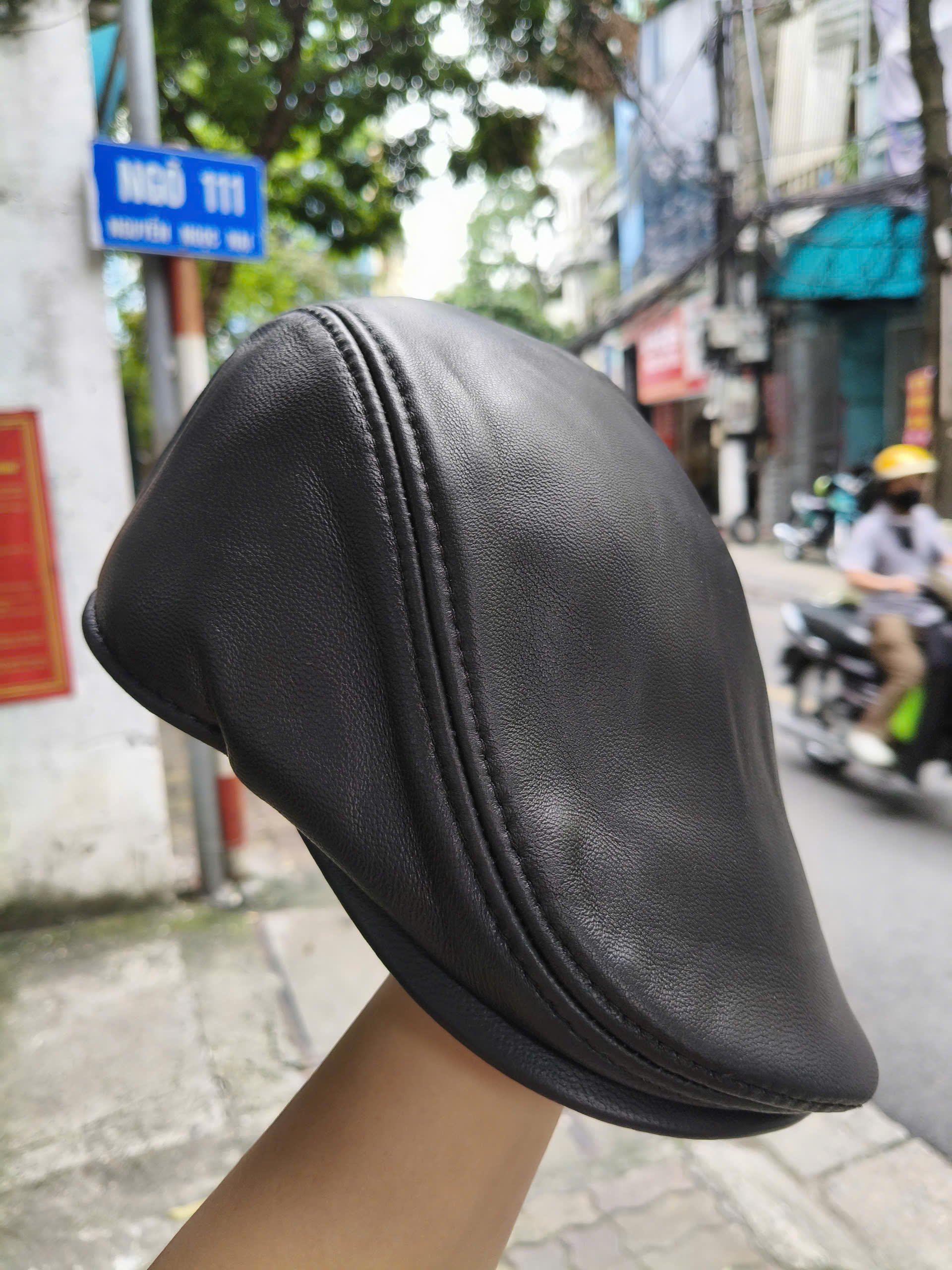 Mũ beret nam da cừu mùa đông YAOYAO BHY2097 Có che tai, có dây điều chỉnh
