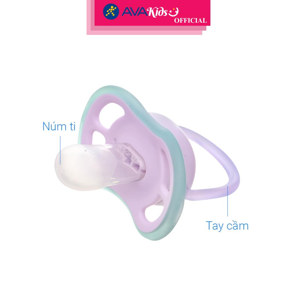 Ti ngậm Philips Avent thông khí SCF086/04 (0 - 6 tháng) - Hình mặt trời - Hàng Chính Hãng