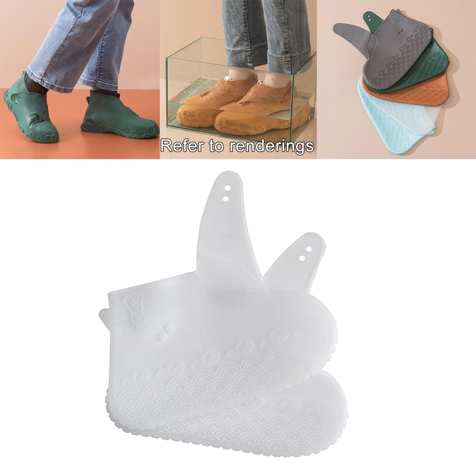1Pairs Reusable Silicone Shoe Cover Waterproof Rain Shoes Covers Outdoor Camping Shoe Covers Water Resistant
