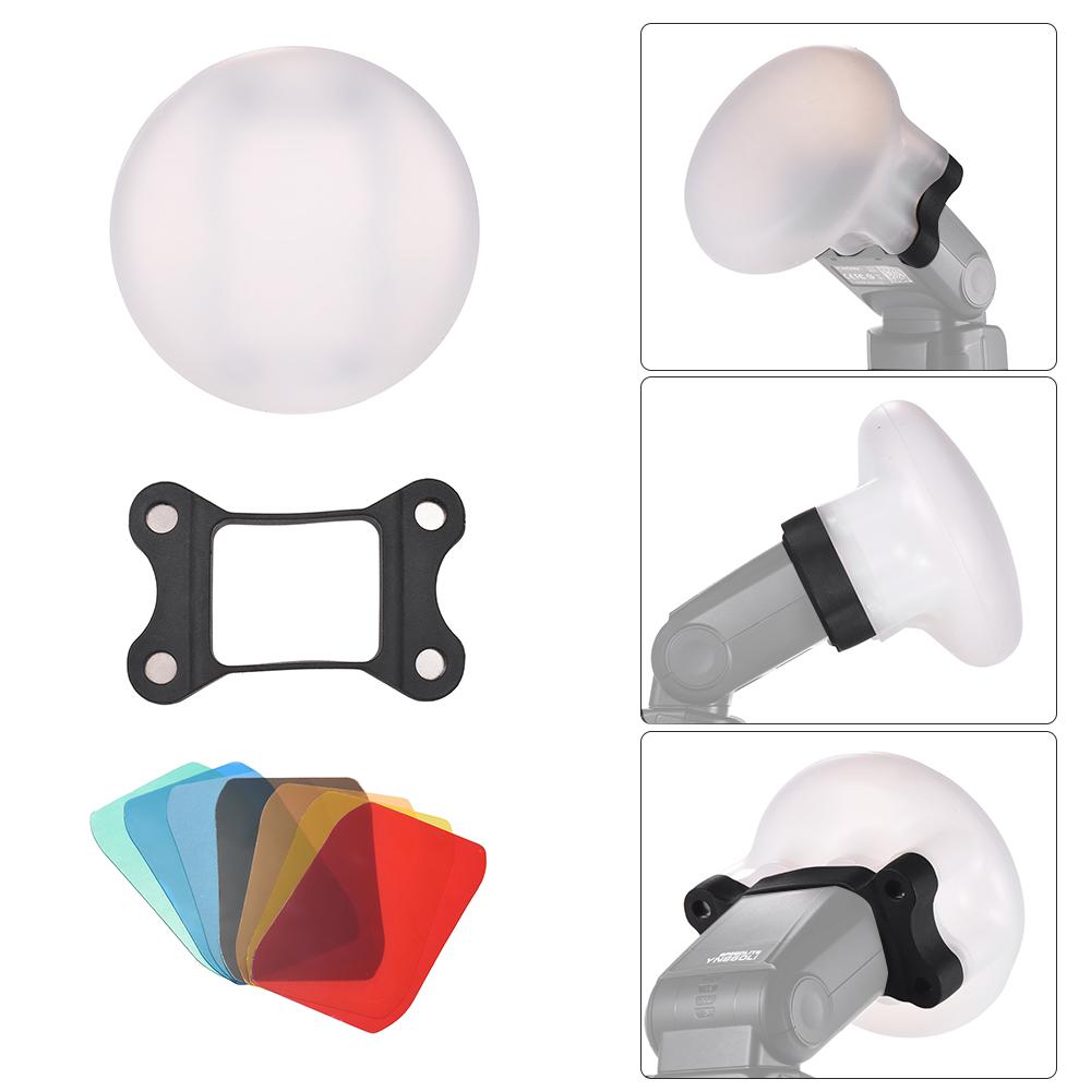 Silicone Diffuser Ball Magnet Adsorption Soft Balls Replacement for Canon Nikon Sigma Yongnuo Godox Andoer Neewer