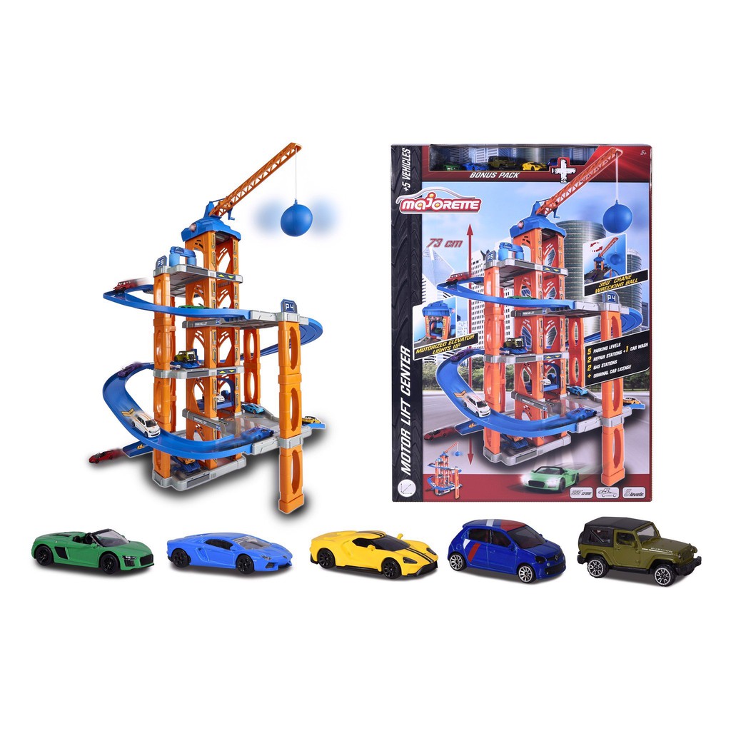 Bộ Đồ Chơi Mô Hình 5 Tầng MAJORETTE Motor Lift Center + 5 Cars 212059987