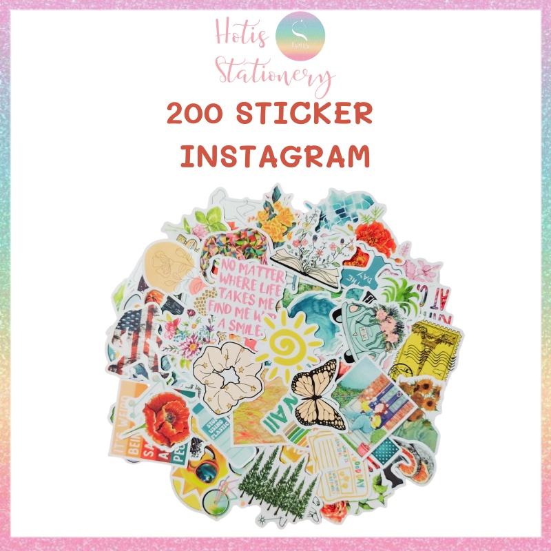 Set 200 STICKER cỡ lớn, nhãn dán cán màng PVC không thấm nước, dán được nhiều lần SK030