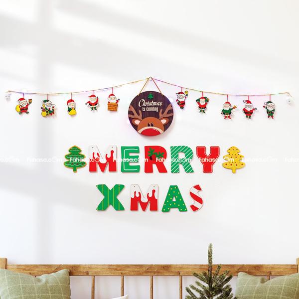 Dây Hình Gỗ Treo Tường Trang Trí Giáng Sinh - Bách Mộc - Christmas Is Coming