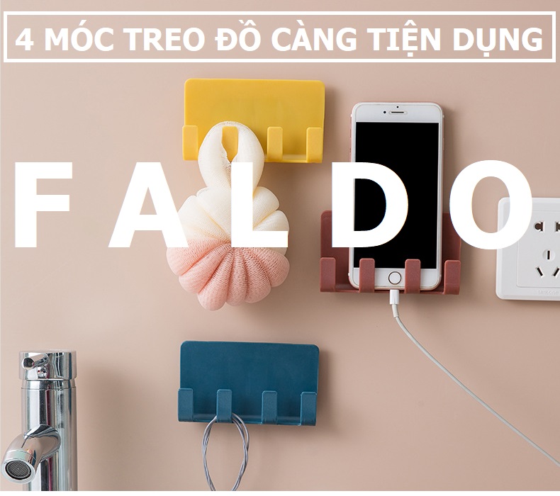 Giá Đỡ Sạc Điện Thoại Có 4 Móc Treo Đồ Tiện Ích FALDO