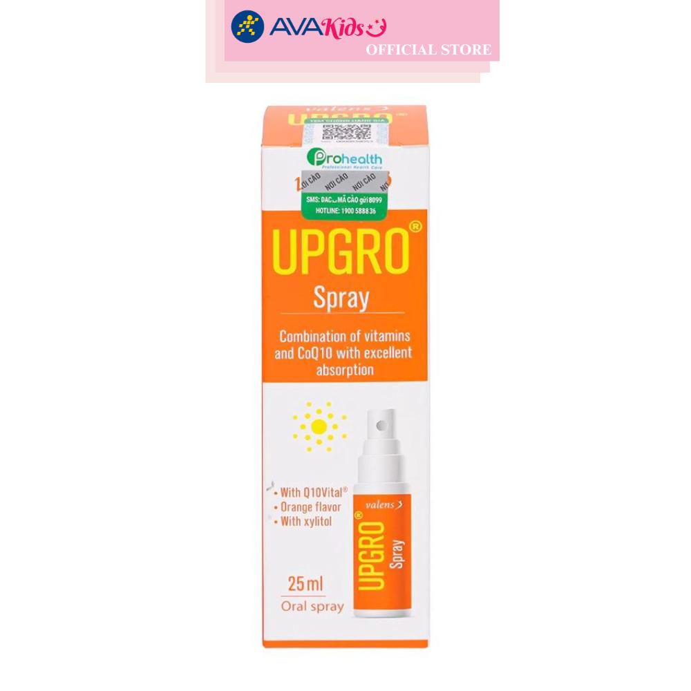 Lọ xịt Valens Upgro Multivitamin hỗ trợ tăng sức đề kháng 25 ml (từ 6 tháng)