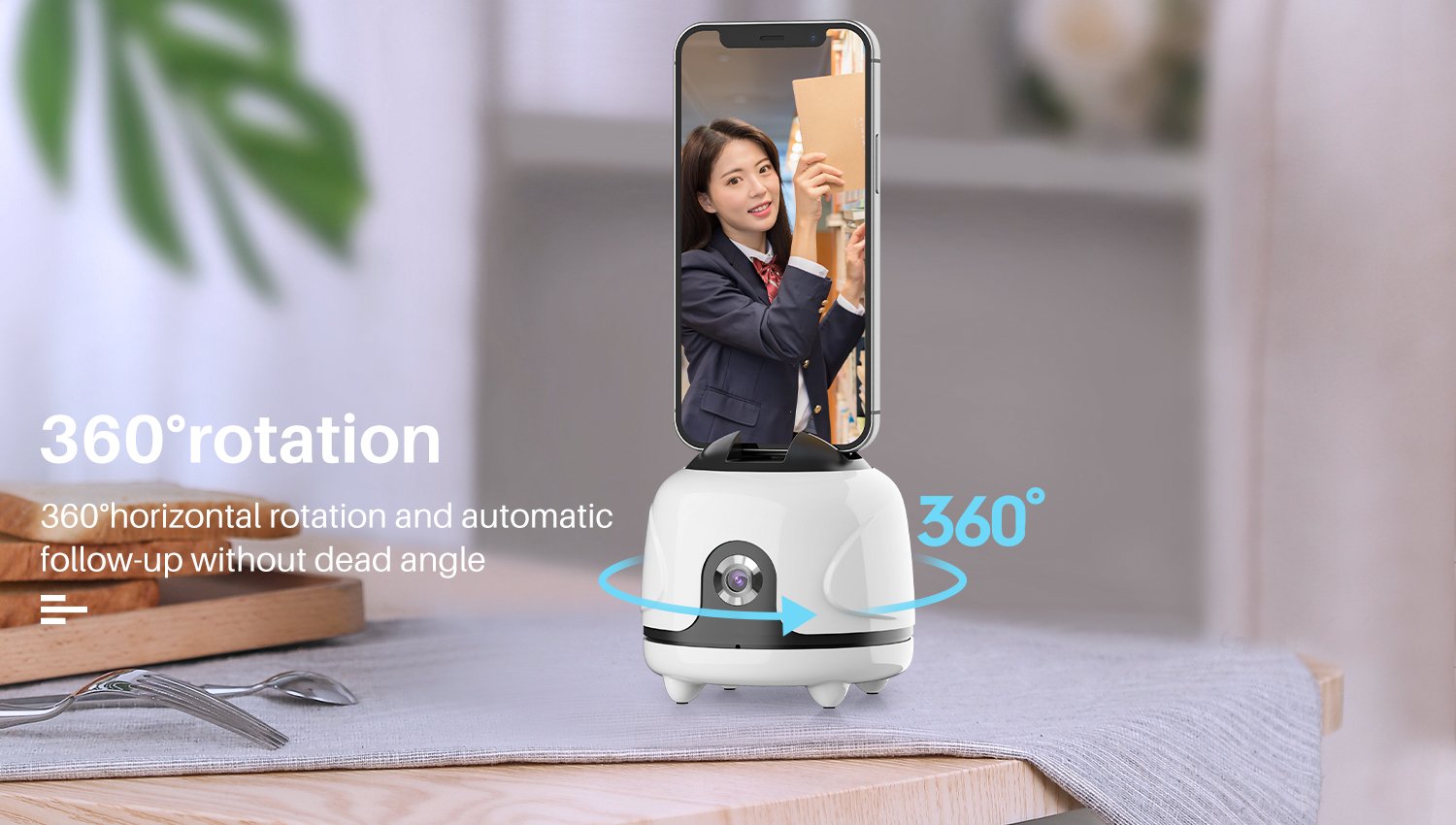 ULANZI Cameraman AI Smart Auto Tracking Mount - HÀNG CHÍNH HÃNG - Cảm biến thông minh, theo dõi khuân mặt, xoay 360°