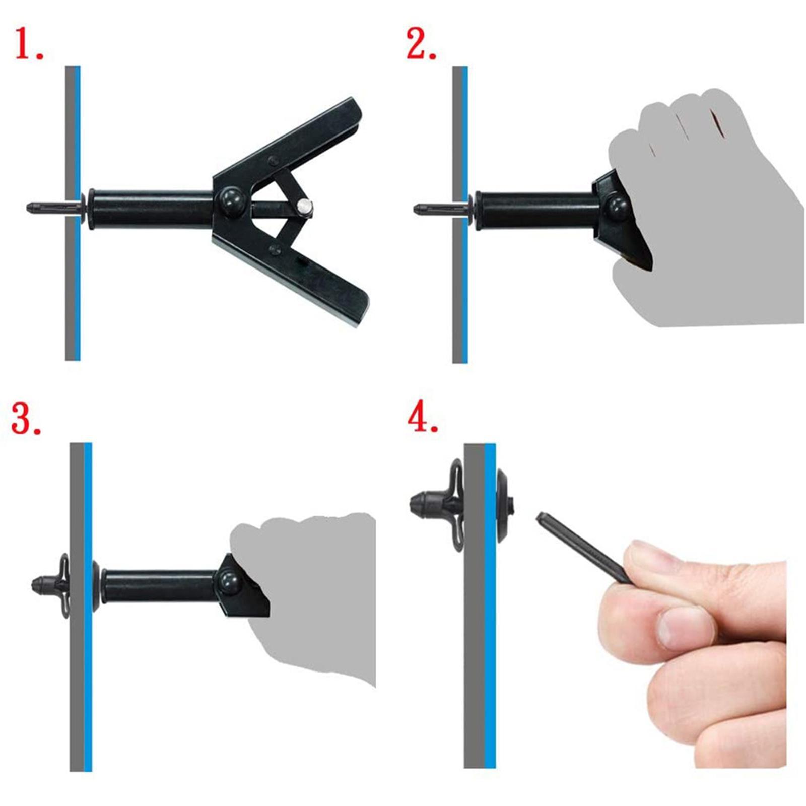 Push Fasteners Rivet Clips with Fastener Removal Tool 4 Sizes Universal Hand Tools