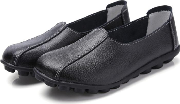 Women's loafers PU leather simple lightweight flat shoes