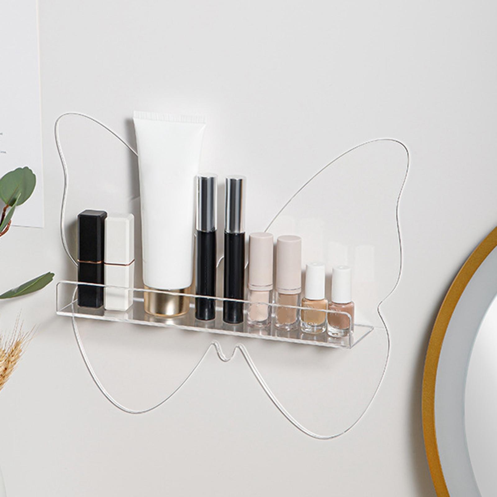 Acrylic Floating Wall Shelf 12" Transparent for Living Room Kitchen Bathroom