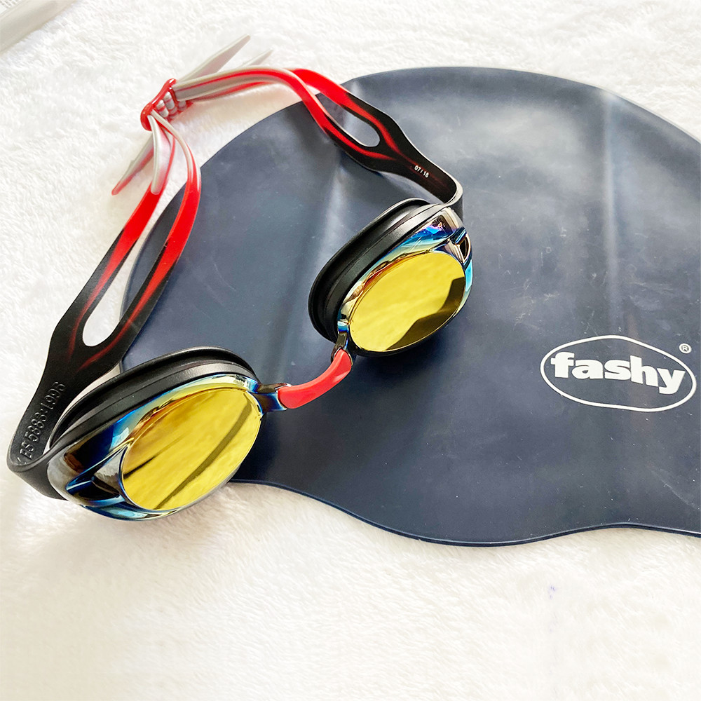 Kính bơi tráng gương Fashy nhập khẩu từ Đức, tiêu chuẩn chất lượng Châu Âu dòng “Power Mirror” kiểu dáng thời trang, chống mờ, chống tia UV dành cho người lớn, trẻ em nhiều độ tuổi Freesize