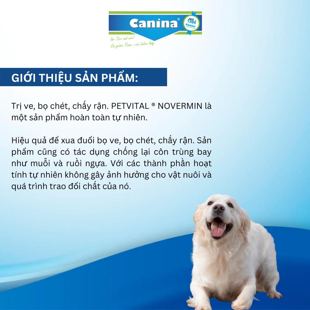 Thuốc Trị Ve Rận Bọ Chét Cho Chó Canina Petvital Novermin - Chính Hãng - Nhập Khẩu Đức