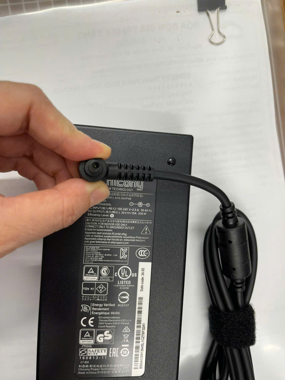 Sạc dành cho MSI Katana 15 B13VEK B13VGK B12VEK B12VFK B12VGK 200W Laptop AC Adapter hàng nhập khẩu.