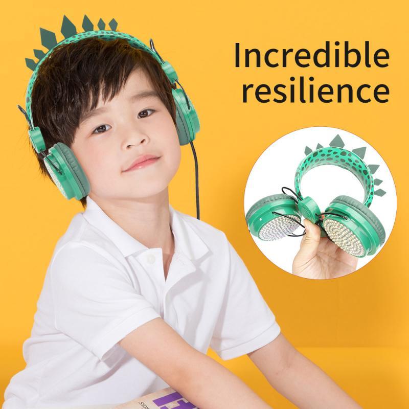 Khủng Long Mới Có Dây 3.5Mm Tai Nghe Có Micro Bé Trai Sơn Âm Nhạc Stereo Tai Nghe Máy Tính Di Động Điện Thoại Game Thủ Tai Nghe Trẻ Em Quà Tặng